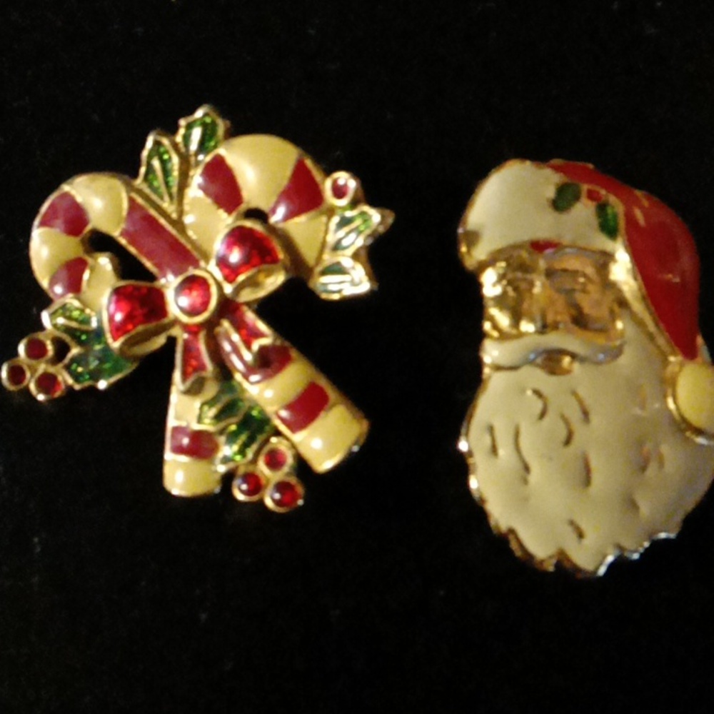 Santa Candy Christmas Brooch